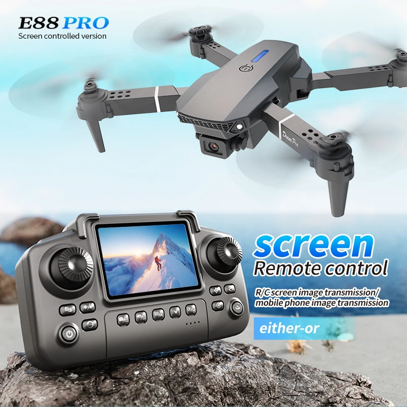 Drone Controller Screen - Профессиональный дрон E88 PRO с экраном,